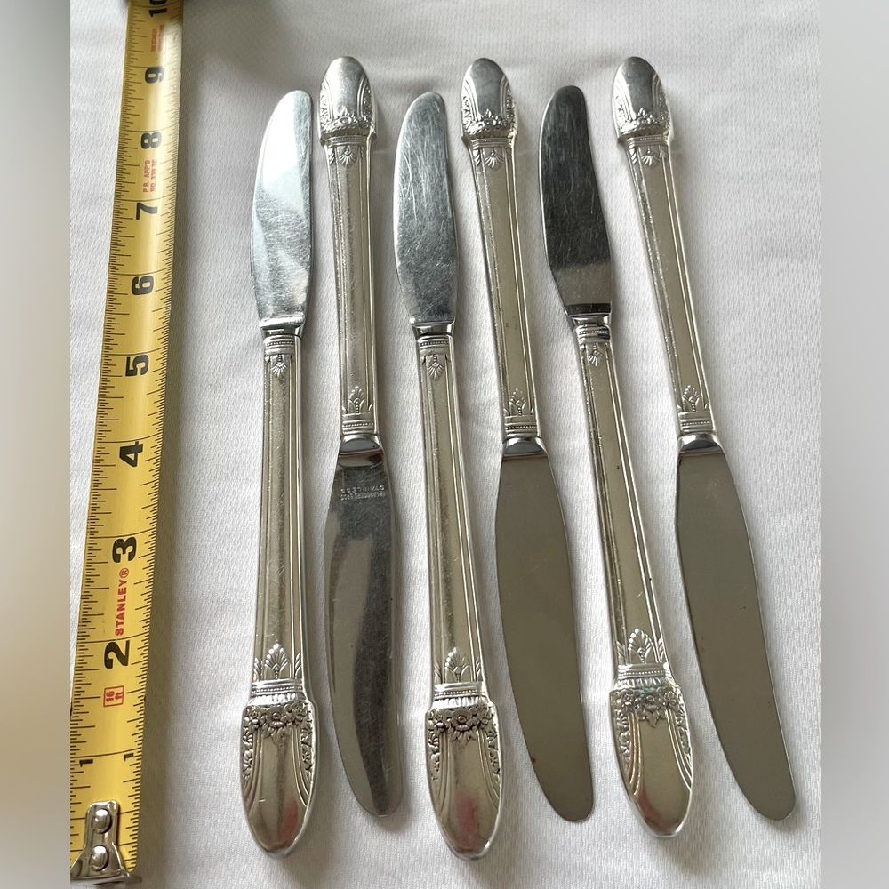 6 Piece plus Bonus Peices, 1847 Rogers Bros First Love Silverware Set.